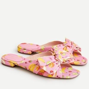 NIB Edie Parker J.Crew Bow Fruit Sandals